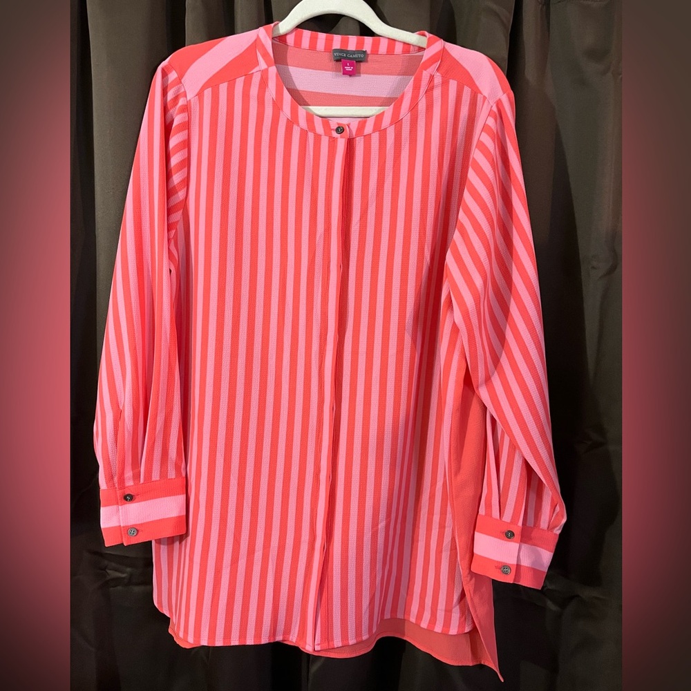Ladies Vince Camuto Blouse, Size Large, Pink and Orange pink, sooo cute